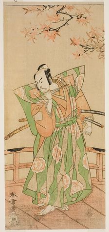 The Actor Ichikawa Danjuro V as Momonoi Wakasanosuke Yasuchika (?) in the Play..., c. 1771. Creator: Shunsho