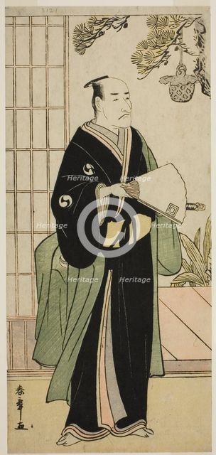 The Actor Ichikawa Danjuro V as Oboshi Yuranosuke in the Play Kanadehon Chushingura..., c. 1783. Creator: Shunsho.