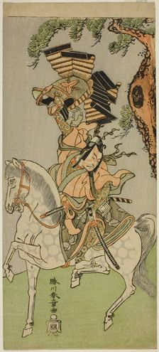 The Actor Ichikawa Danjuro V as Soga no Goro Tokimune in the Play Sakai-cho Soga..., c. 1771. Creator: Shunsho