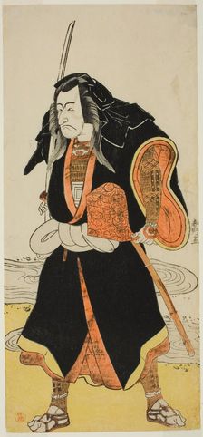 The Actor Ichikawa Danjuro V, Probably as Ise no Saburo Disguised as Sanjo Uemon..., c. 1784. Creator: Katsukawa Shunko