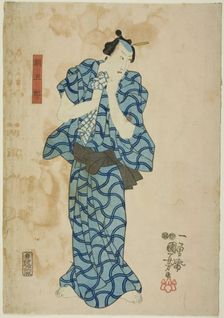 The actor Ichikawa Danjuro VIII as Tsunagoro, 1847. Creator: Utagawa Kuniyoshi