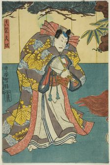 The actor Ichikawa Danjuro VIII as Mashiba Hisatsugu, 1851. Creator: Utagawa Kunisada