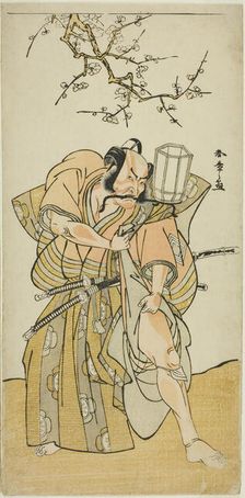 The Actor Ichikawa Danzo IV as Kamakura no Gongoro Kagemasa, in the Fifth Scene of the..., c. 1778. Creator: Shunsho