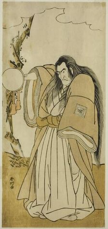 The Actor Ichikawa Danzo IV as Shutokuin in the Play Tokimekuya O-Edo no Hatsuyuki..., c. 1780. Creator: Katsukawa Shunko