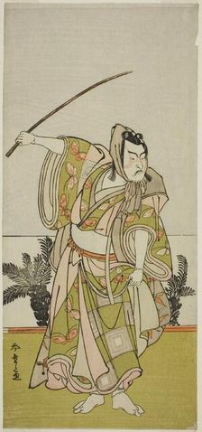 The Actor Ichikawa Danzo IV as Soga no Goro Tokimune in the Play Chigo Suzuri Aoyagi..., c. 1777. Creator: Shunsho