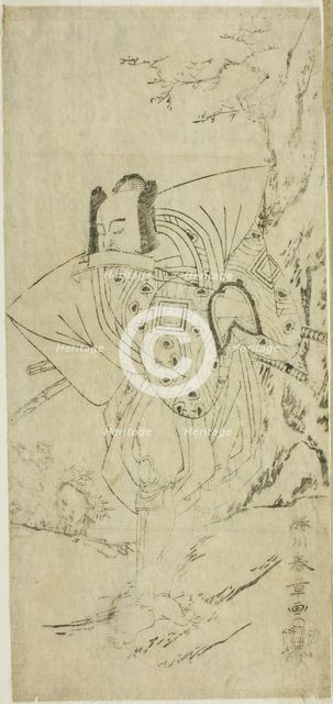 The Actor Ichikawa Danzo III as I no Hayata Tadazumi in the Play Nue no Mori Ichiyo..., c. 1770. Creator: Shunsho.