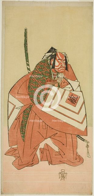 The Actor Ichikawa Danzo III as Sanada no Yoichi (?) in the Play Sanada no Yoichi..., c. 1767. Creator: Shunsho.