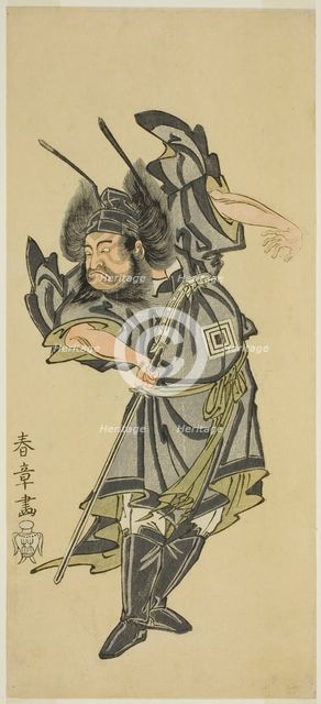 The Actor Ichikawa Danzo III as Shoki the Demon Queller in the Play Date Moyo Kumo ni..., c. 1768. Creator: Shunsho.