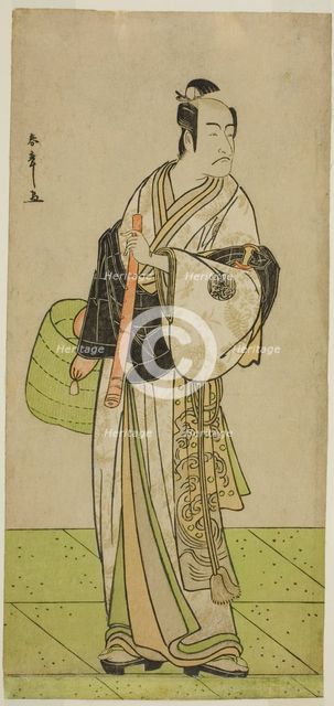 The Actor Ichikawa Ebizo as Kudo Suketsune Disguised as a Komuso in the Play Waka..., c. 1792. Creator: Shunsho.