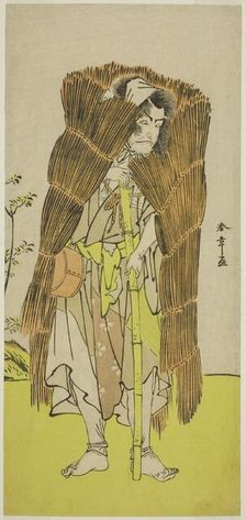 The Actor Ichikawa Ebizo III as Akushichibyoe Kagekiyo Disguised as a Beggar in the Play..., c.1776. Creator: Shunsho