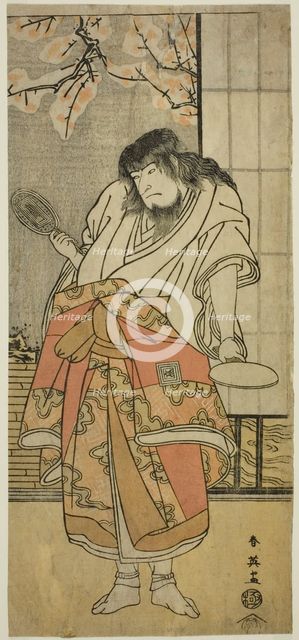 The Actor Ichikawa Komazo II as the monk Shunkan in the play "Shunkan Shima..., c. 1791. Creator: Katsukawa Shun'ei.