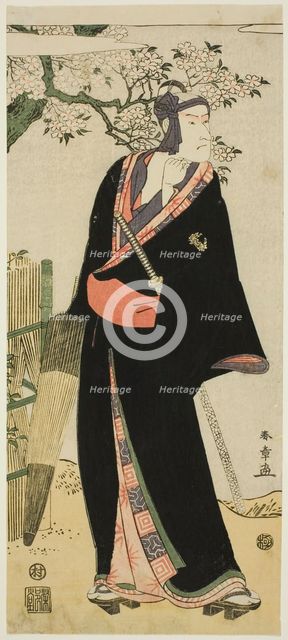 The Actor Ichikawa Komazo III as Sukeroku, 1793 or 1797 (?). Creator: Katsukawa Shun'ei.