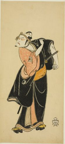 The Actor Ichikawa Raizo I as Hanakawado no Sukeroku in the scene "Sukeroku in the pla..., c. 1764. Creator: Shunsho