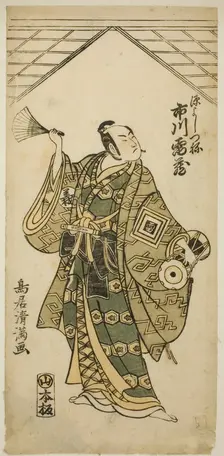 The Actor Ichikawa Raizo I as Minamoto no Yoshitsune in the play "Nihon ga Hana Hogan Biik..., 1761. Creator: Torii Kiyomitsu