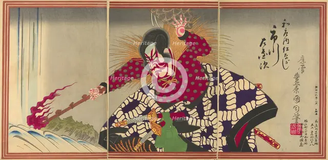 The actor Ichikawa Sadanji I as Watonai, 1883. Creator: Toyohara Kunichika.
