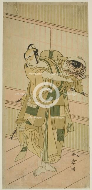 The Actor Ichikawa Yaozo II as Ashikaga Motouji Disguised as Katagiri Yashichi in the Play..., c1772 Creator: Shunsho.