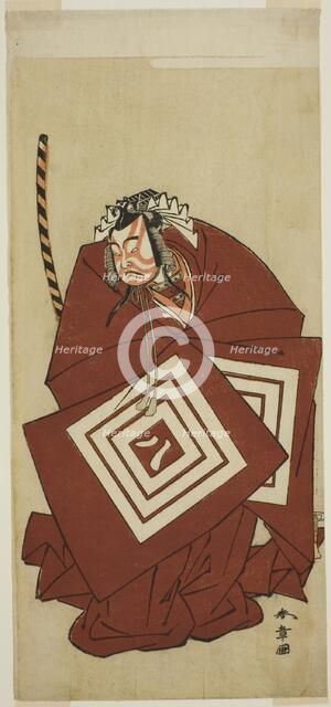 The Actor Ichikawa Yaozo II as Hachio-maru Aratora in the Play Chigo Sakura Jusan Kane...c. 1774. Creator: Shunsho.
