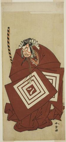 The Actor Ichikawa Yaozo II as Hachio-maru Aratora in the Play Chigo Sakura Jusan Kane...c. 1774. Creator: Shunsho
