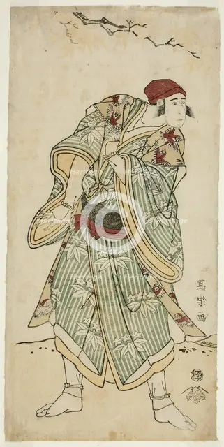 The Actor Ichikawa Yaozo III as the Sparrow Seller Bunji Yasukata (Sandai-me..., 1794 (Kansei 6). Creator: Toshusai Sharaku.