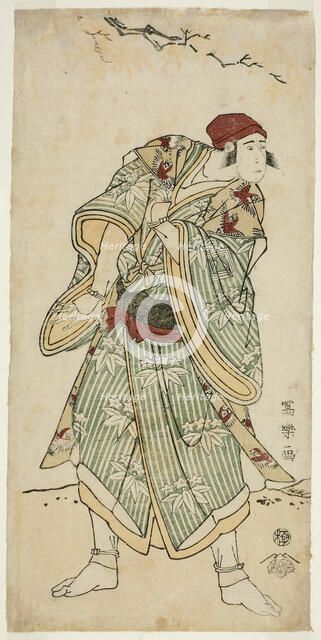 The Actor Ichikawa Yaozo III as the Sparrow Seller Bunji Yasukata (Sandai-me..., 1794 (Kansei 6). Creator: Toshusai Sharaku.