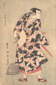 The Actor Ichikawa Yaozo III in the Role of Fuwa Banzaemon from the Play "Ukiyozuka hiyoku..., 1774. Creator: Utagawa Toyokuni I