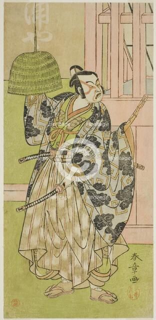 The Actor Ichimura Uzaemon IX as Fuwa Banzaemon in the Play Keisei Nagoya Obi...,c. 1771. Creator: Shunsho.
