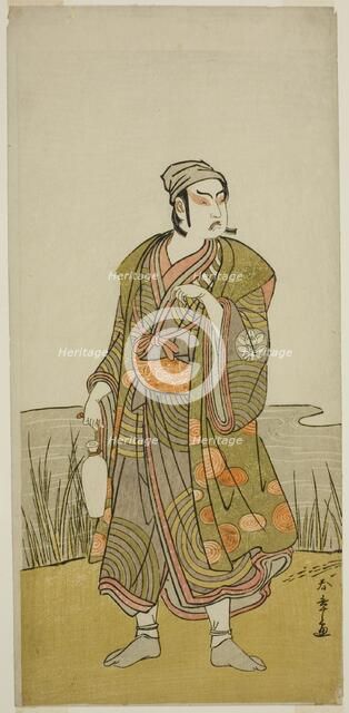The Actor Ichimura Uzaemon IX as the Potter Tsuchihei in the Play Higashiyama Momiji..., c. 1778. Creator: Shunsho.
