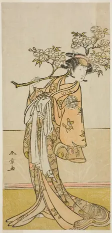 The Actor Ichimura Uzaemon IX in an Unidentified Role, Japan, c. 1775. Creator: Shunsho