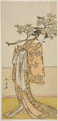 The Actor Ichimura Uzaemon IX in an Unidentified Role, Japan, c. 1775. Creator: Shunsho