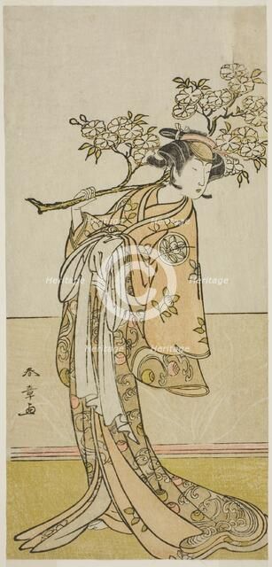 The Actor Ichimura Uzaemon IX in an Unidentified Role, Japan, c. 1775. Creator: Shunsho.