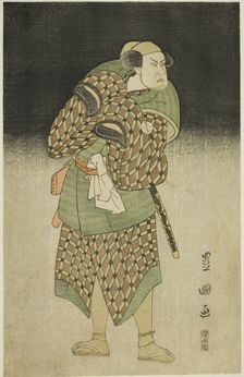 The actor Kataoka Nizaemon VII as Iyo no Taro disguised as Bantaro in the play "Seiwa Nida..., 1796. Creator: Utagawa Toyokuni I