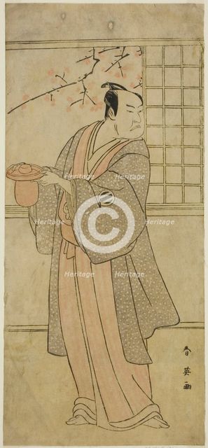 The Actor Kataoka Nizaemon VII as Yoshidaya Kizaemon in the Play Edo Sunago Kichirei..., c1795. Creator: Katsukawa Shun'ei.