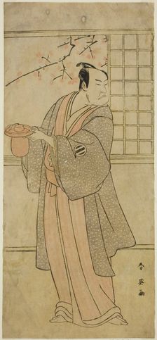 The Actor Kataoka Nizaemon VII as Yoshidaya Kizaemon in the Play Edo Sunago Kichirei..., c1795. Creator: Katsukawa Shun'ei