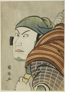 The actor Kataoka Nizaemon Vll as Iyo no Taro in the play "Seiwa Nidai Oyose Genji," perfo..., 1796. Creator: Utagawa Kunimasa