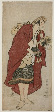 The Actor Sakata Hangoro III as the Groom Abumizuri no Iwazo in Koriyama, Actua..., 1794 (Kansei 6). Creator: Toshusai Sharaku