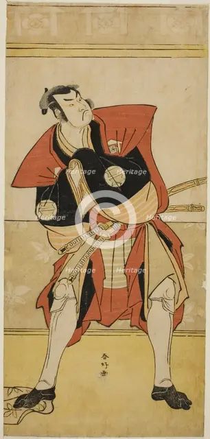 The Actor Sakata Hangoro III as Omi no Kotoda in the Play Haru no Nishiki Date-zome..., c. 1790. Creator: Katsukawa Shunko.