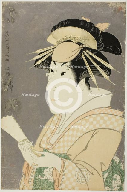 The actor Sanogawa Ichimatsu III as Onayo, 1794. Creator: Tôshûsai Sharaku.