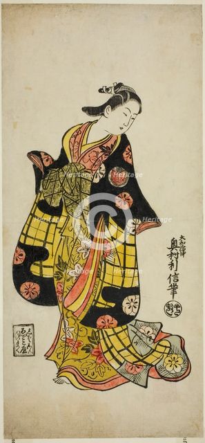 The Actor Sanjo Kantaro as a courtesan, c. 1723. Creator: Okumura Toshinobu.