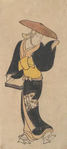 The Actor Sanjo Kantaro as an Itinerant Buddhist Nun, ca. 1715. Creator: Kondo Kiyoharu