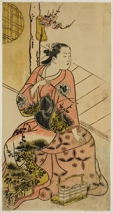The Actor Sanjo Kantaro holding a pipe, c. 1720. Creator: Unknown