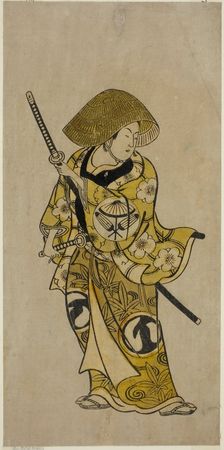 The Actor Sawamura Kamesaburo as Nagoya Kosanza in the play "Keisei Fukubiki Nagoya,"..., 1731. Creator: Okumura Toshinobu
