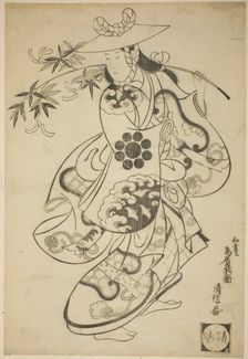 The Actor Sawamura Kodenji I as Tsuyu no Mae in the play "Kanto Koroku," perfor..., printed c. 1915. Creator: Torii Kiyonobu I