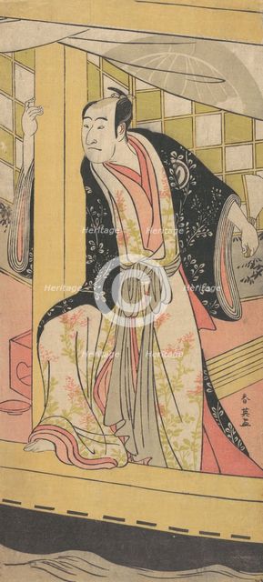 The Actor Sawamura Sojuro 3rd as a Man Standing in a Pleasure-boat, ca. 1790. Creator: Katsukawa Shun'ei.