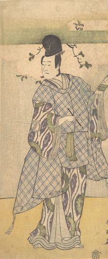 The Actor Sawamura Sojuro III as a Nobleman Writing Poetry, 1782. Creator: Katsukawa Shun'ei