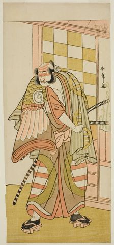 The Actor Sawamura Sojuro III as Kobayashi no Asahina Saburo in the Play Kuruwagayoi..., c. 1781. Creator: Shunsho