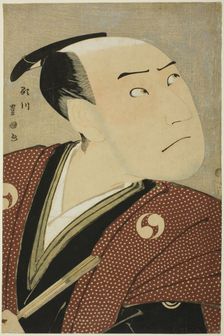 The actor Sawamura Sojuro III as Oboshi Yuranosuke in the play "Edo no Hana Ako no Shiogam..., 1796. Creator: Utagawa Toyokuni I