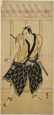 The Actor Sawamura Sojuro III as Soga no Dozaburo (?), c. 1789. Creator: Katsukawa Shunko