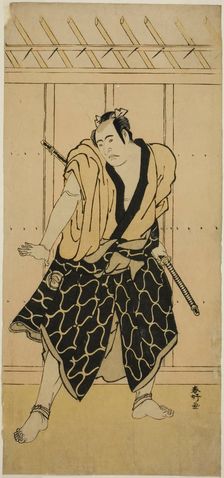 The Actor Sawamura Sojuro III as Soga no Dozaburo (?), c. 1789. Creator: Katsukawa Shunko