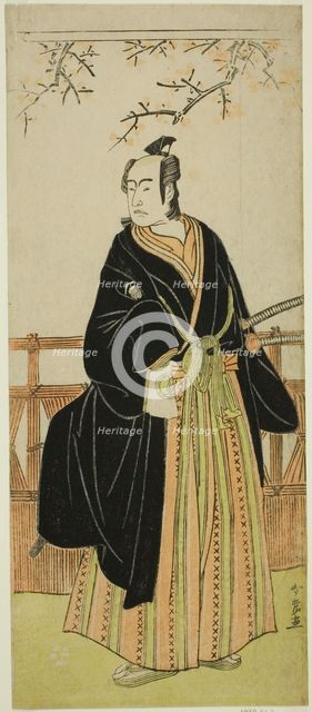 The Actor Sawamura Sojuro III as Soga no Juro Sukenari in the Play Edo no Hana..., c. 1783. Creator: Katsukawa Shunjo.
