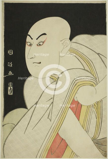 The actor Sawamura Sojuro III as the lay priest Kiyomori, c. 1795. Creator: Utagawa Kunimasa.